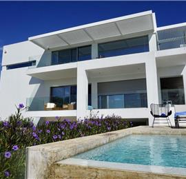 5 bedroom luxury villa with infinity pool, sea views and tennis court near Chania, sleeps 10